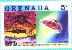 Seri perangko UFO yang dikeluarkan pemerintah Grenada