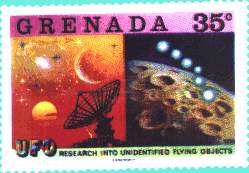 Seri perangko UFO yang dikeluarkan pemerintah Grenada